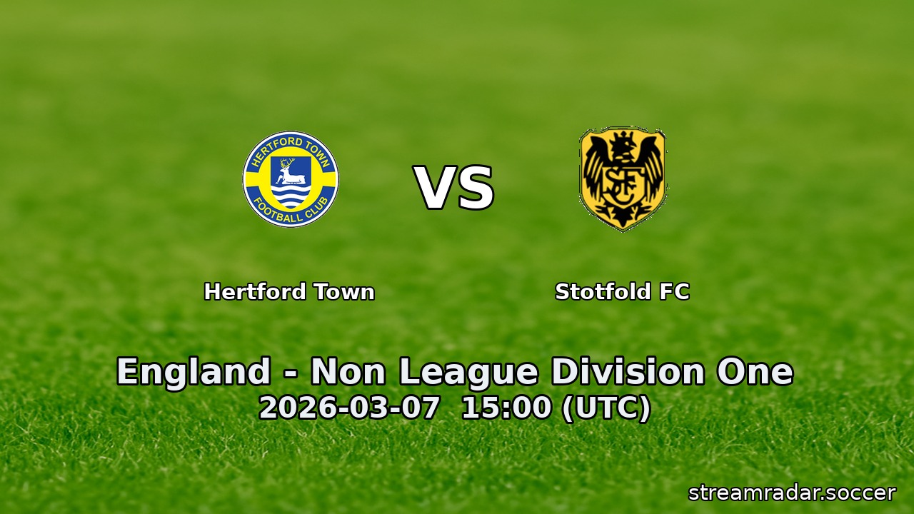 Hertford Town vs Stotfold FC