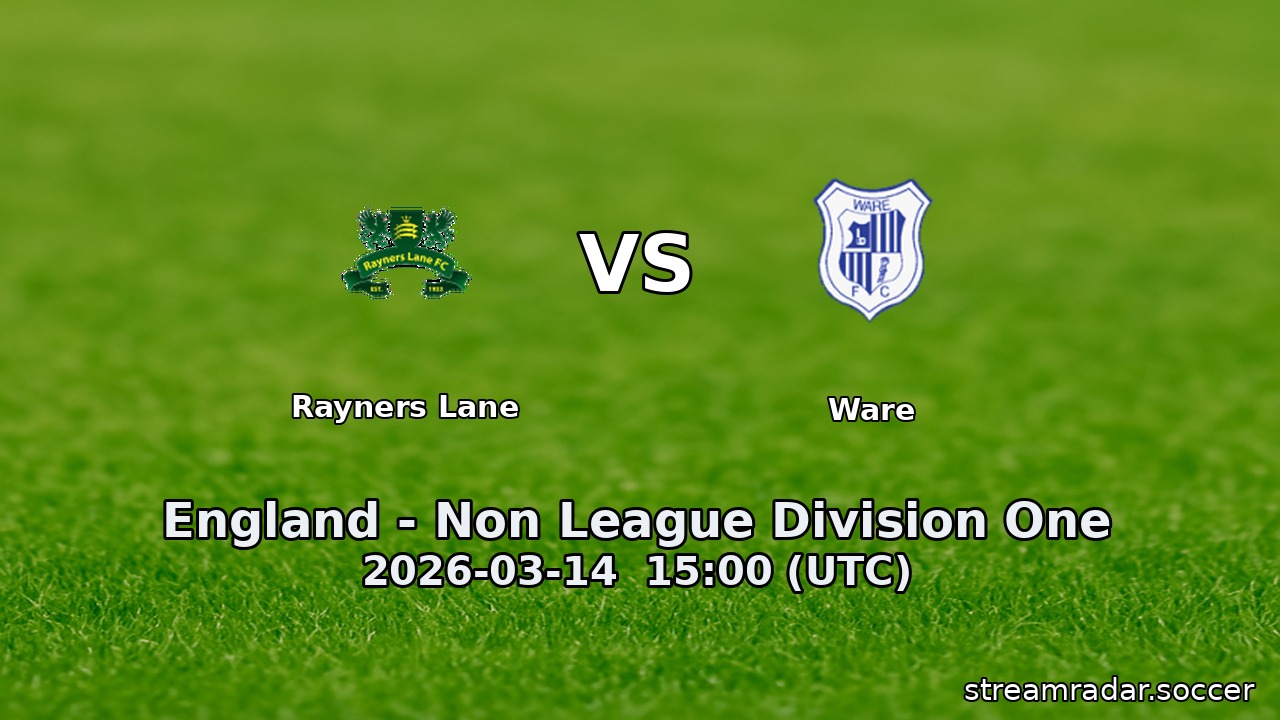 Rayners Lane vs Ware