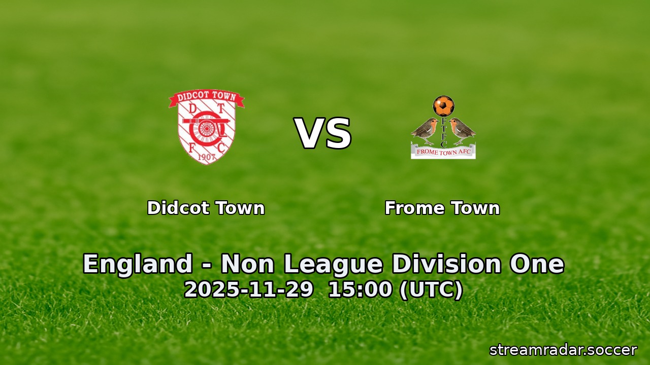 Didcot Town vs Frome Town