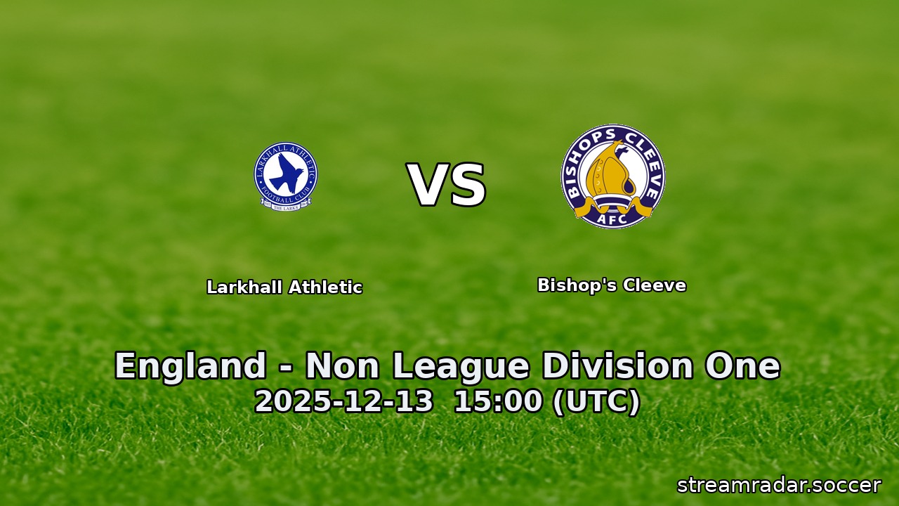 Larkhall Athletic vs Bishop's Cleeve