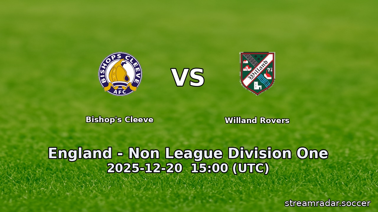 Bishop's Cleeve vs Willand Rovers