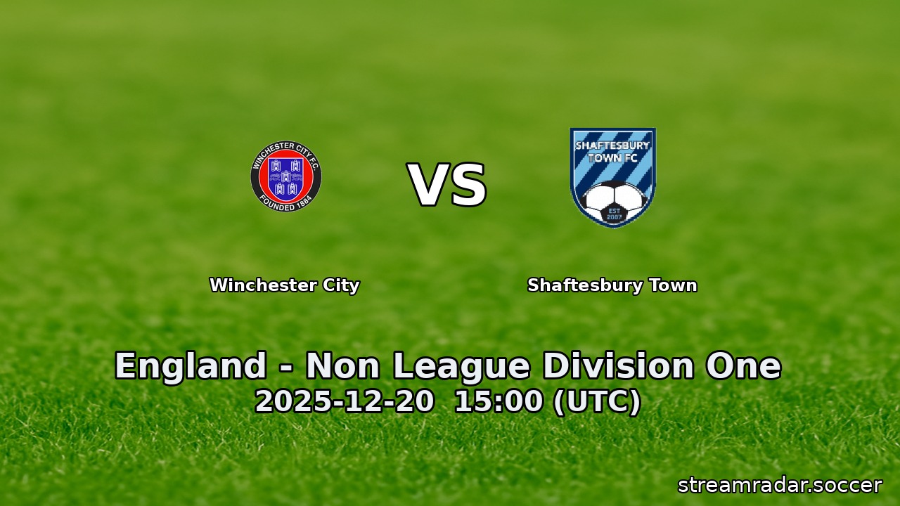Winchester City vs Shaftesbury Town
