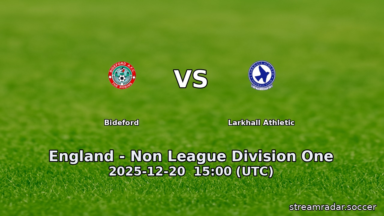 Bideford vs Larkhall Athletic