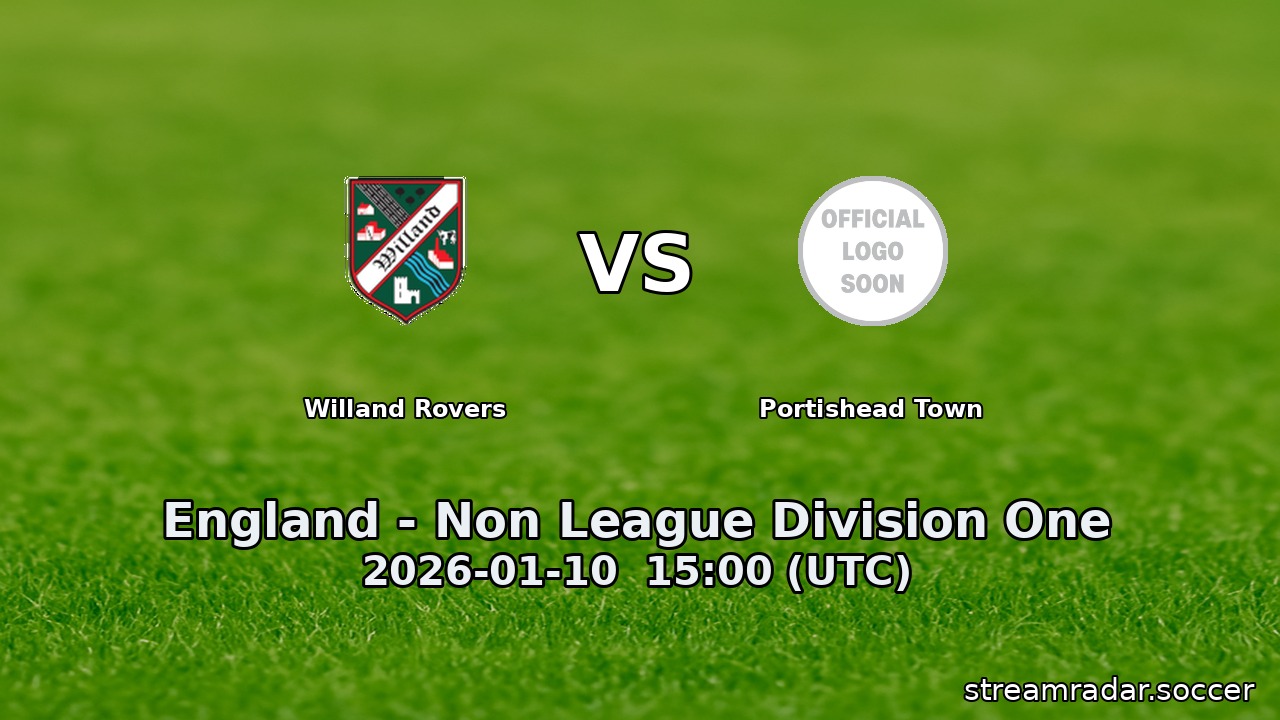 Willand Rovers vs Portishead Town