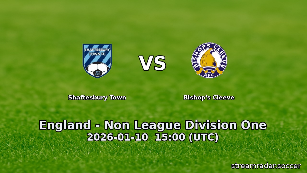 Shaftesbury Town vs Bishop's Cleeve