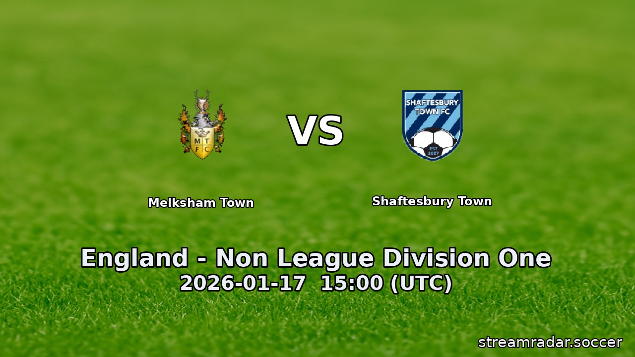 Melksham Town vs Shaftesbury Town