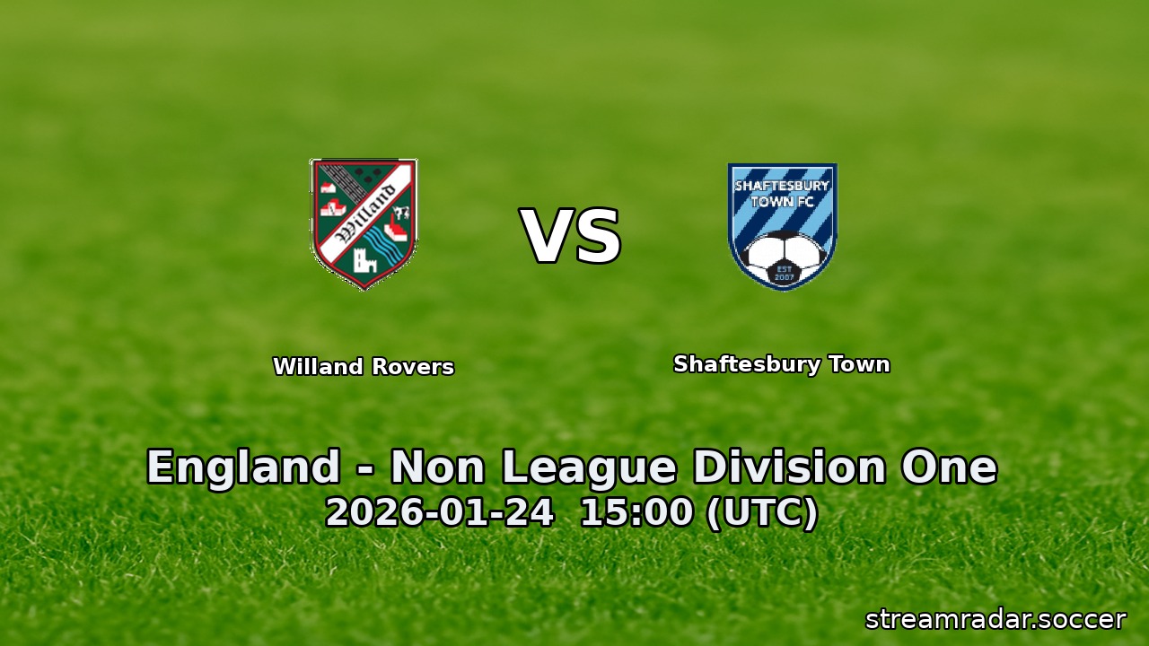 Willand Rovers vs Shaftesbury Town