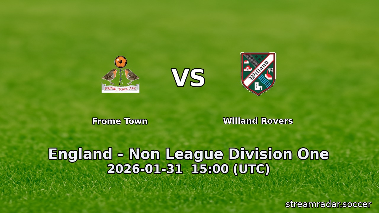 Frome Town vs Willand Rovers