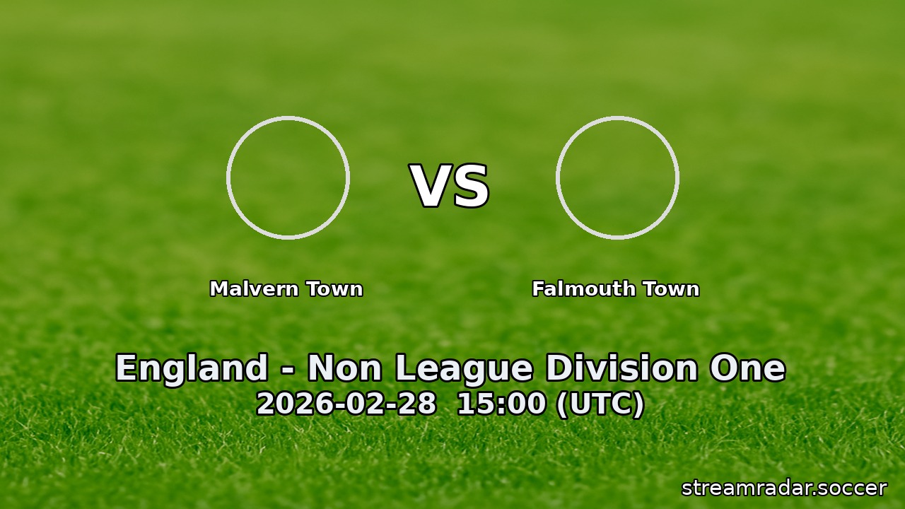 Malvern Town vs Falmouth Town