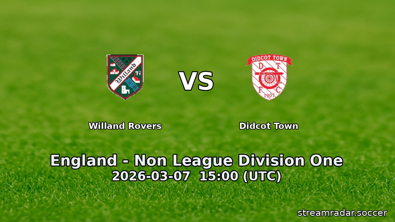 Willand Rovers vs Didcot Town