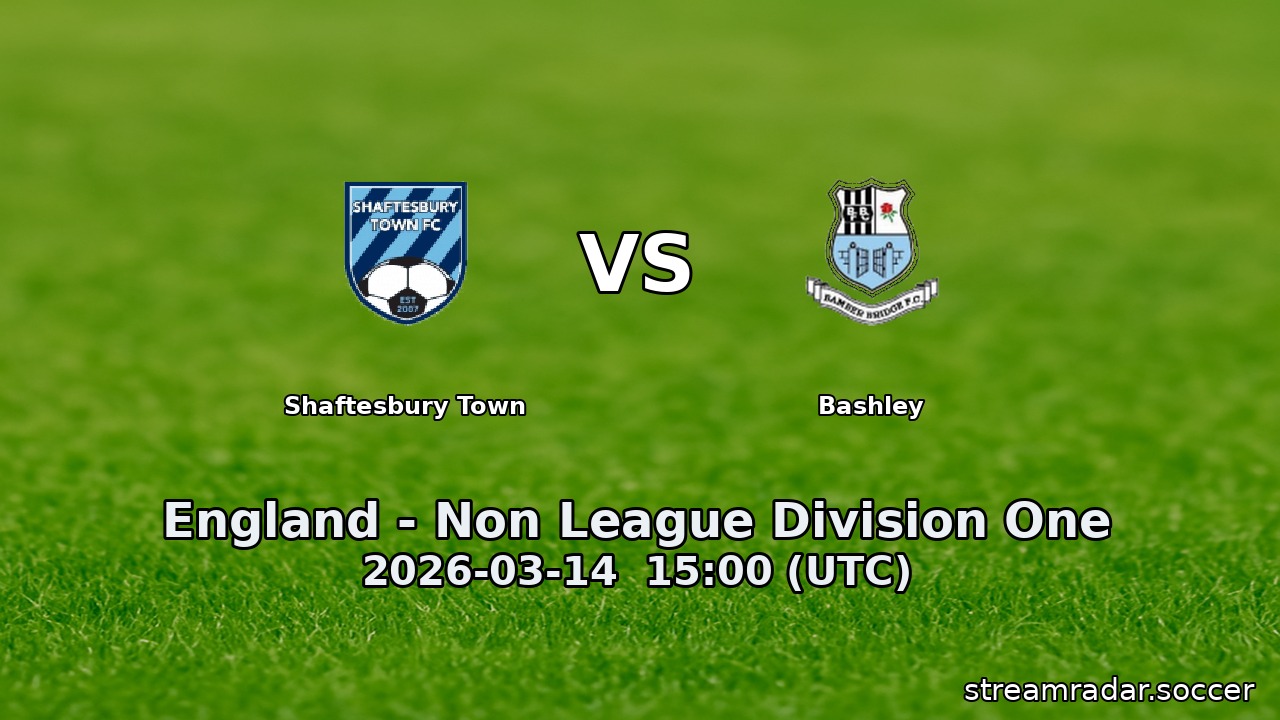 Shaftesbury Town vs Bashley