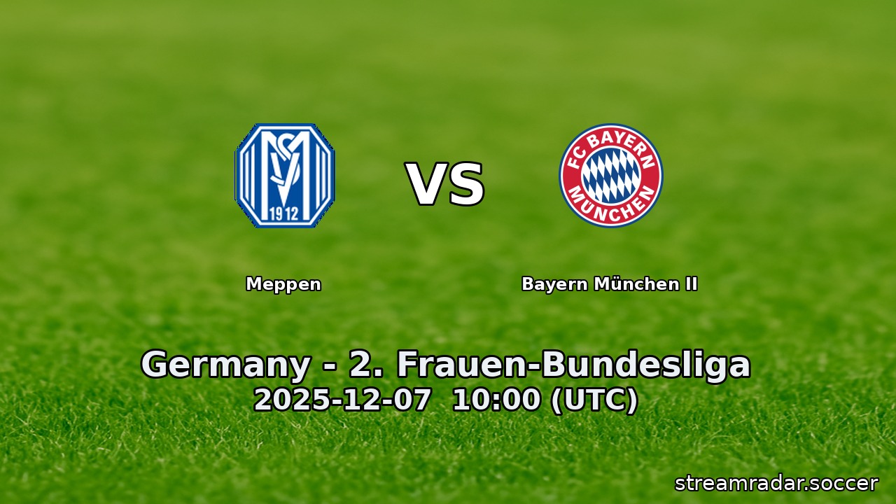 Meppen vs Bayern München II