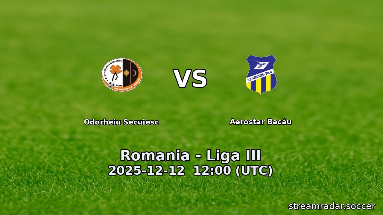 Odorheiu Secuiesc vs Aerostar Bacău