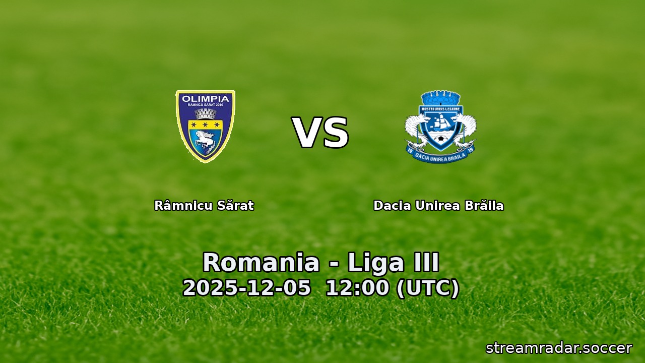 Râmnicu Sărat vs Dacia Unirea Brăila