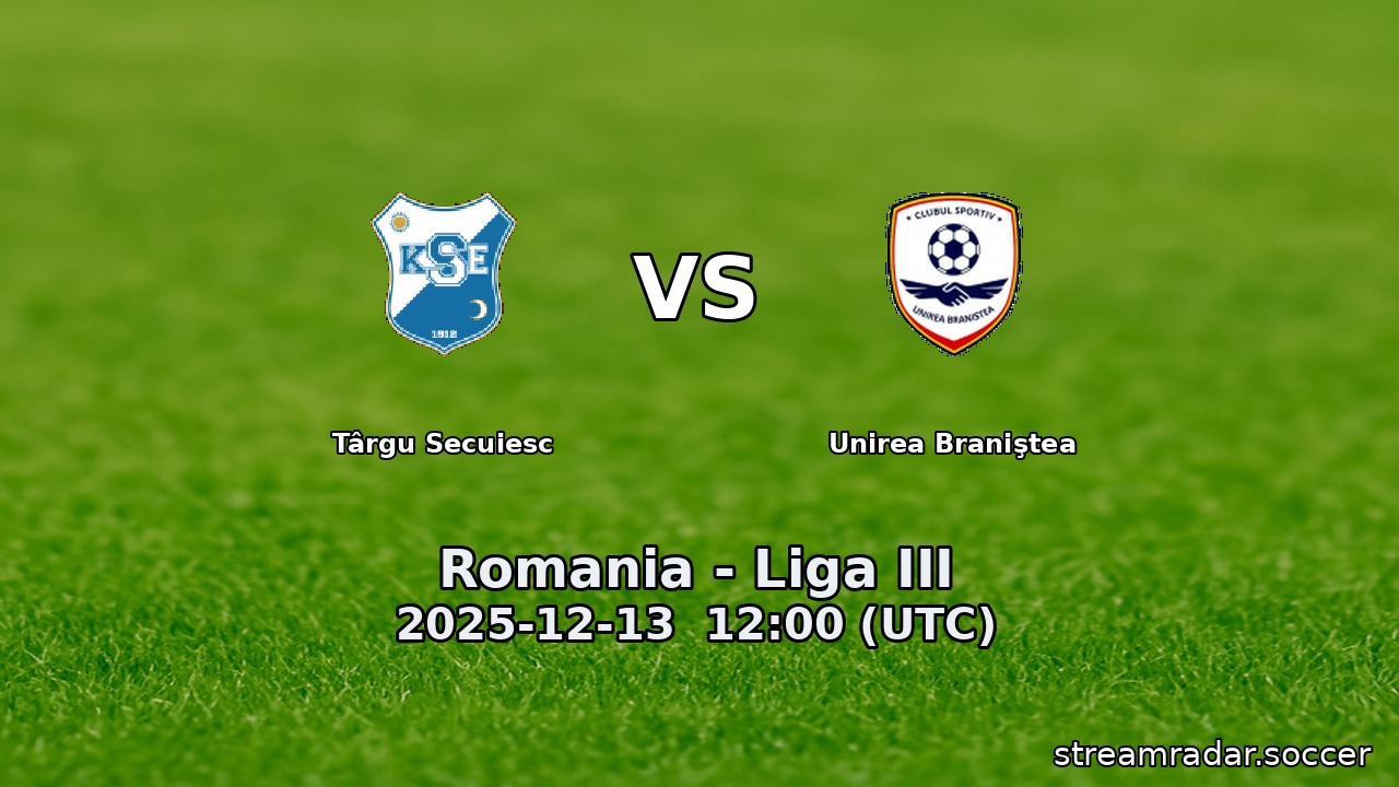 Târgu Secuiesc vs Unirea Braniştea