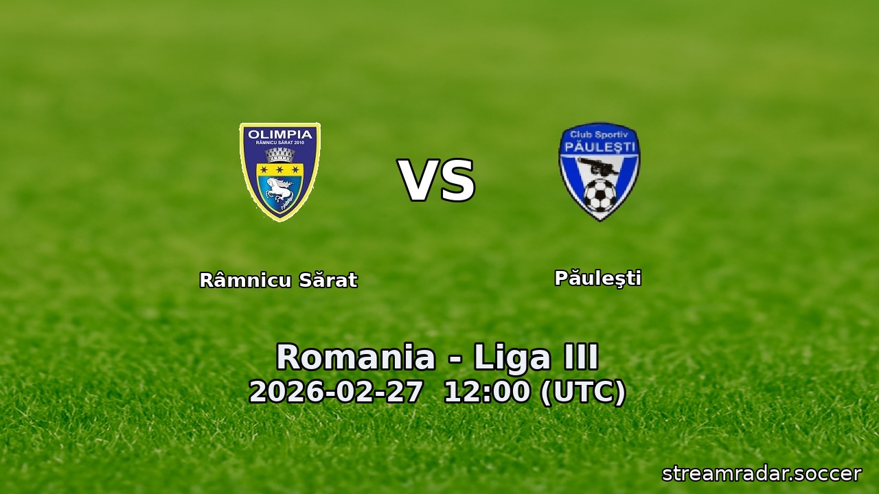 Râmnicu Sărat vs Păuleşti