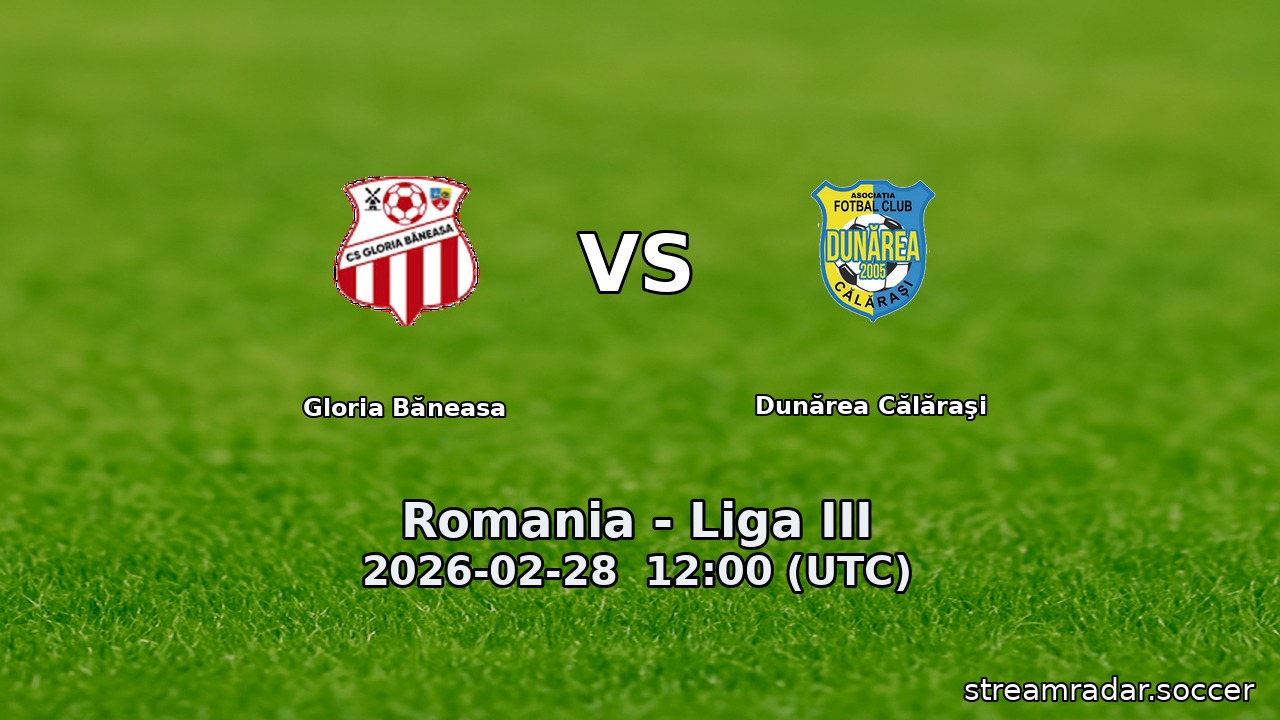 Gloria Băneasa vs Dunărea Călăraşi