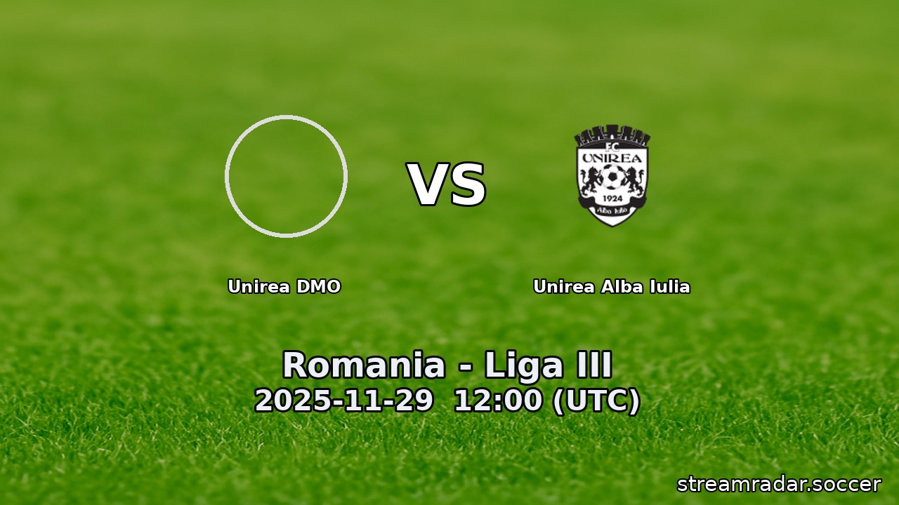 Unirea DMO vs Unirea Alba Iulia