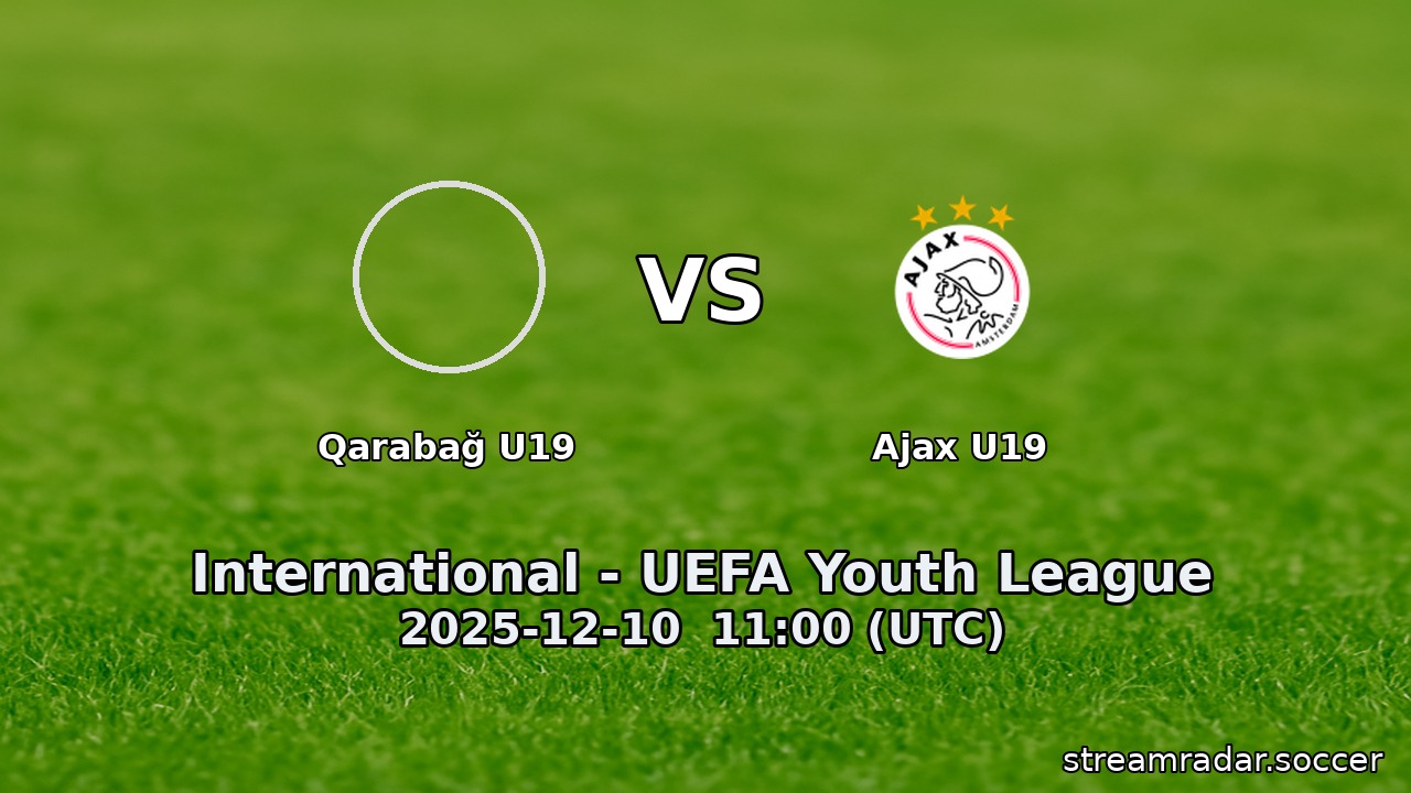 Qarabağ U19 vs Ajax U19