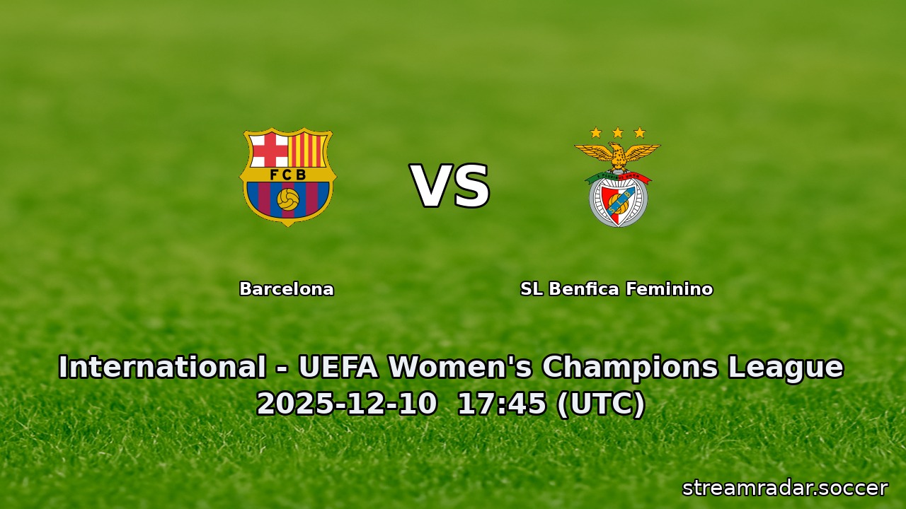 Barcelona vs SL Benfica Feminino