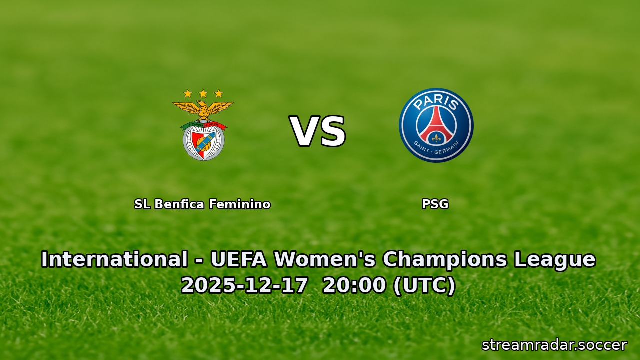 SL Benfica Feminino vs PSG