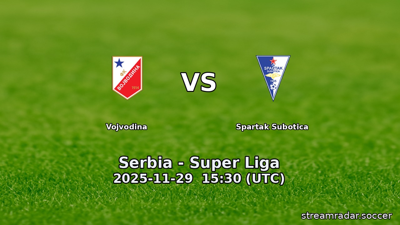 Vojvodina vs Spartak Subotica