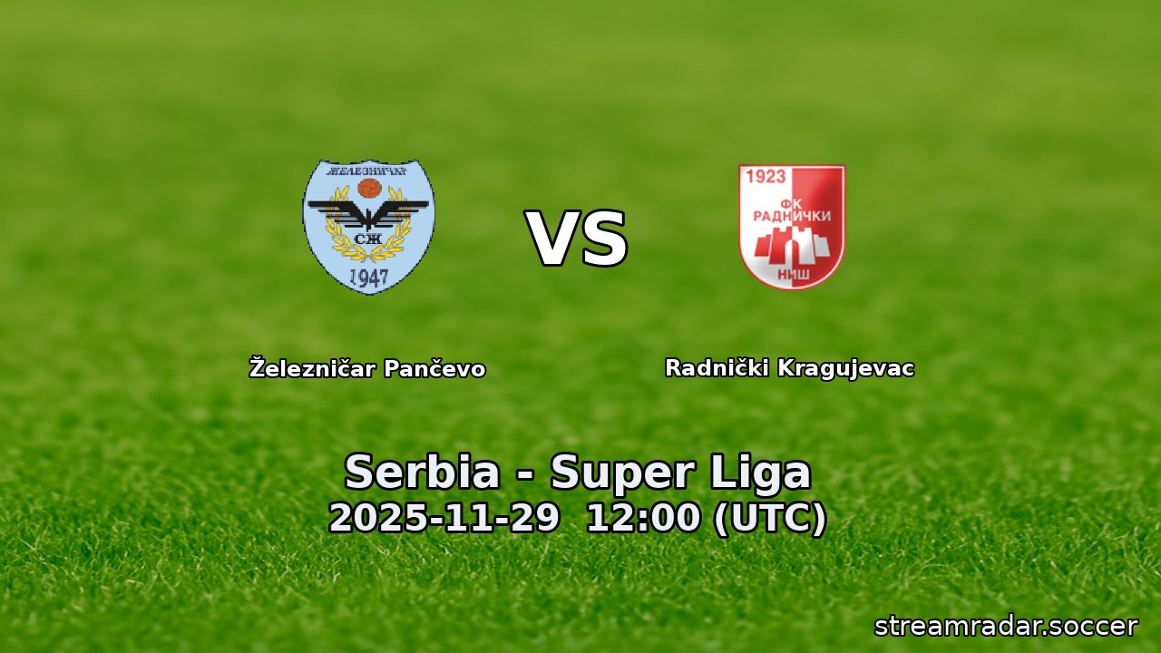 Železničar Pančevo vs Radnički Kragujevac