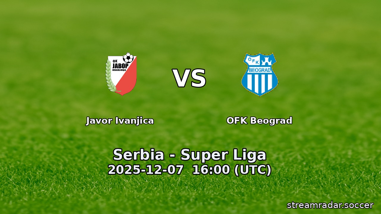 Javor Ivanjica vs OFK Beograd
