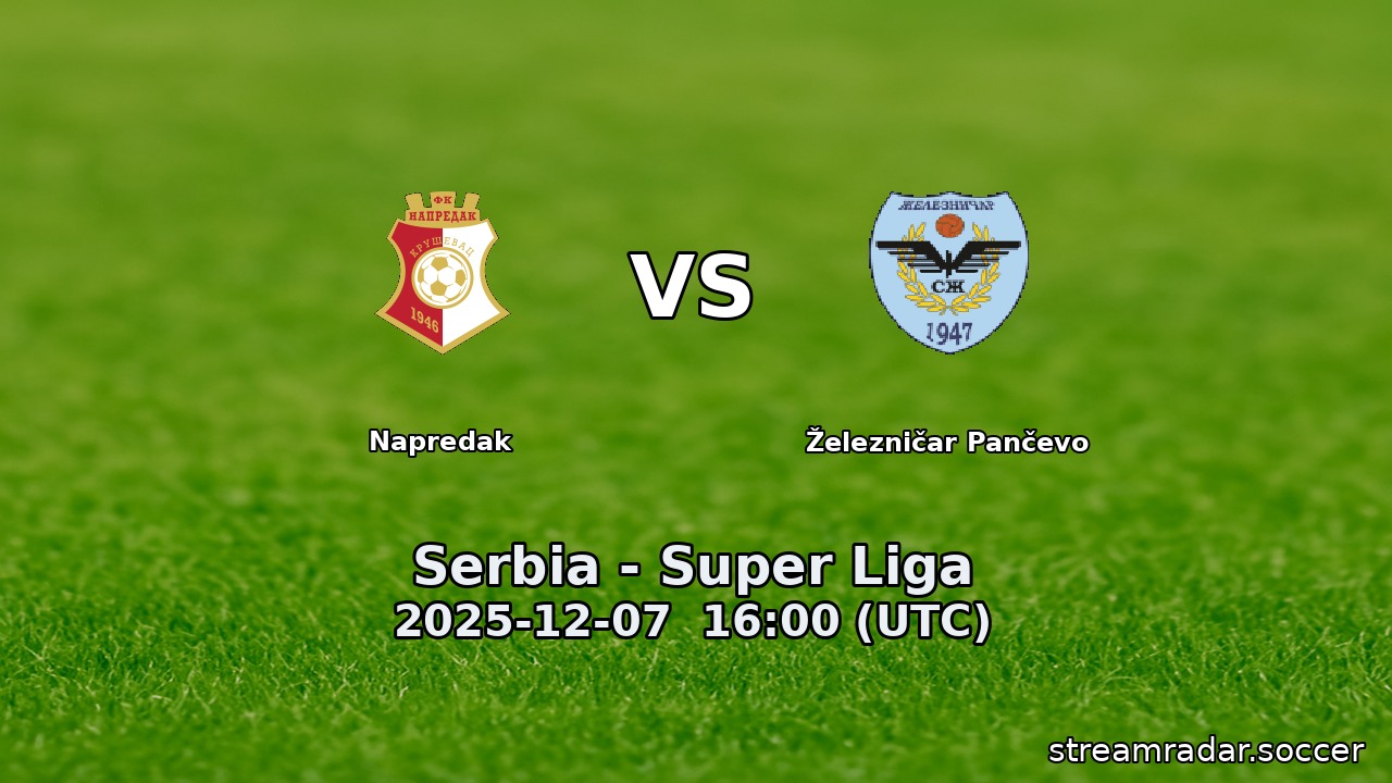 Napredak vs Železničar Pančevo