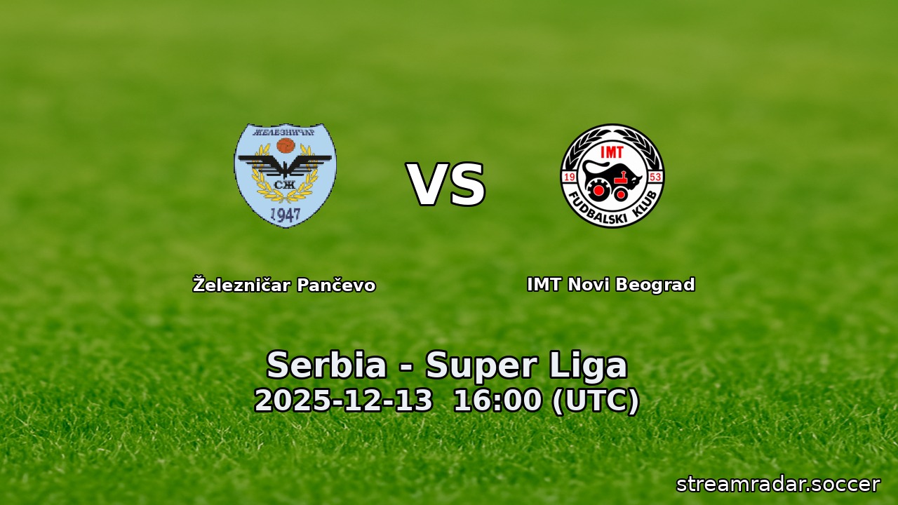 Železničar Pančevo vs IMT Novi Beograd