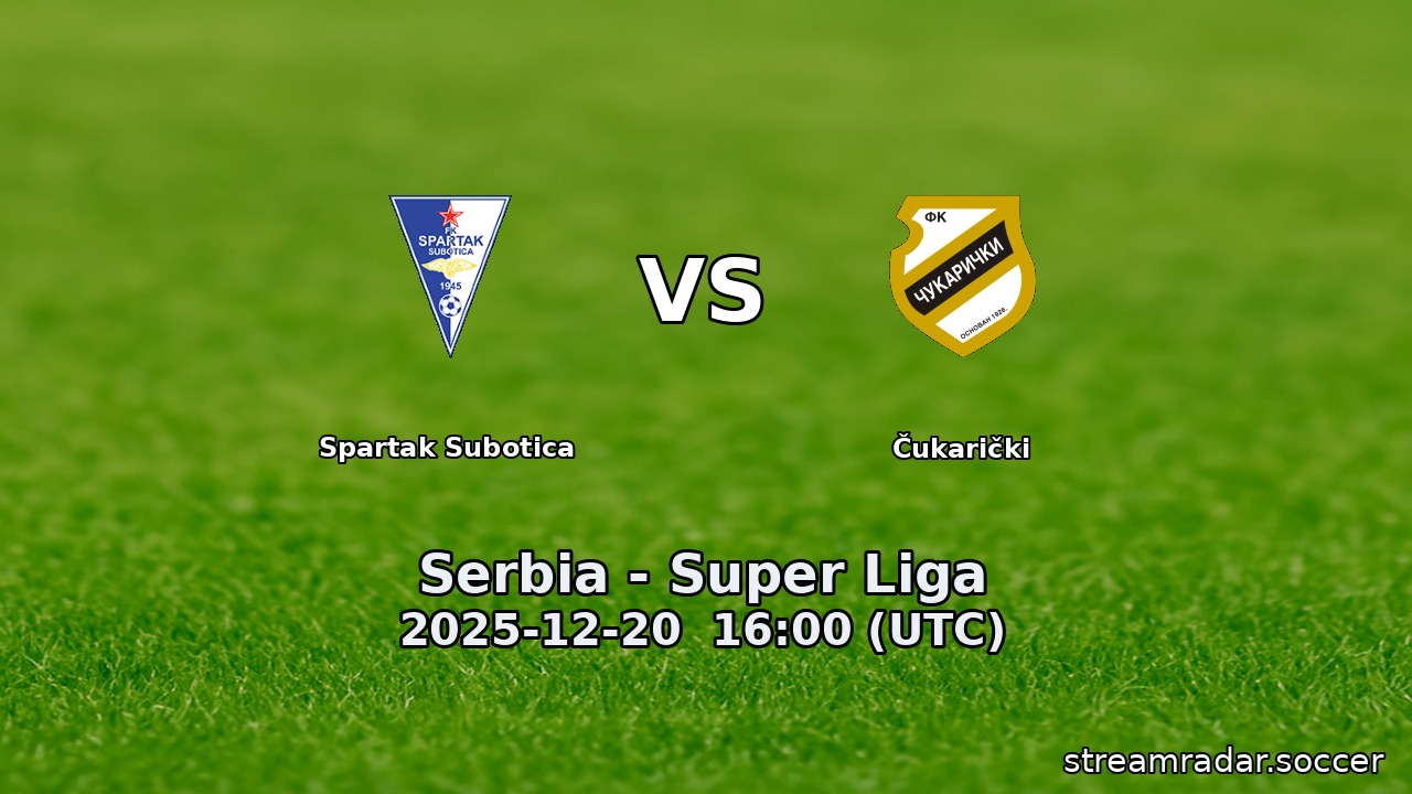 Spartak Subotica vs Čukarički
