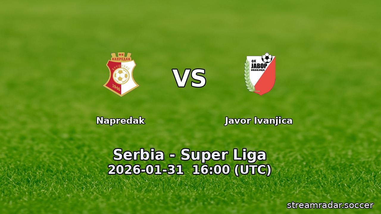 Napredak vs Javor Ivanjica