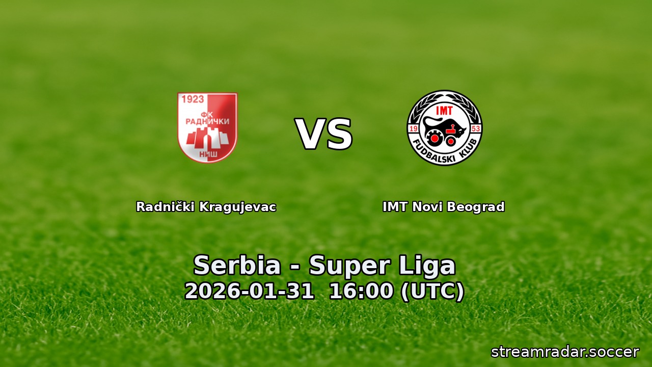 Radnički Kragujevac vs IMT Novi Beograd
