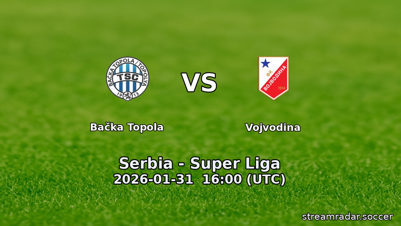 Bačka Topola vs Vojvodina