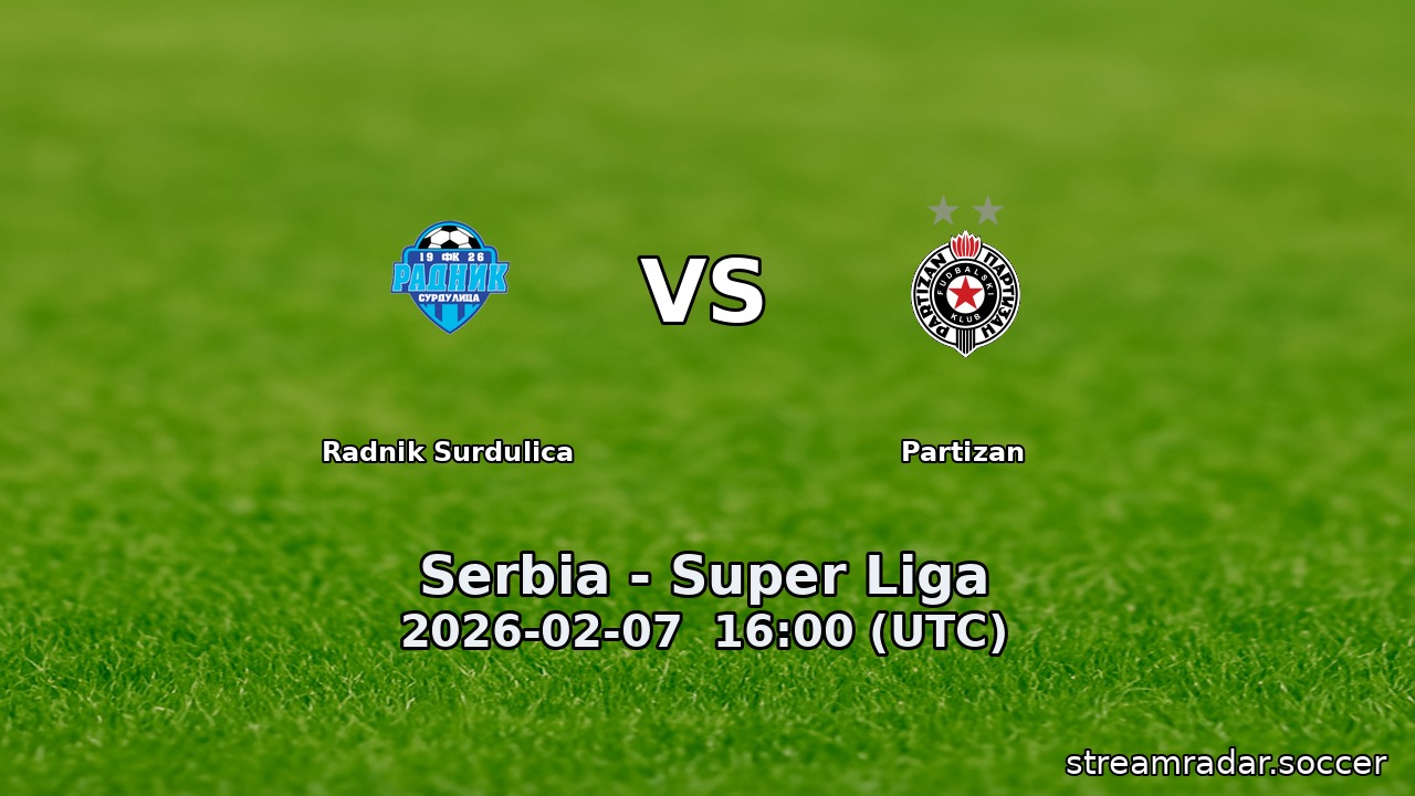Radnik Surdulica vs Partizan