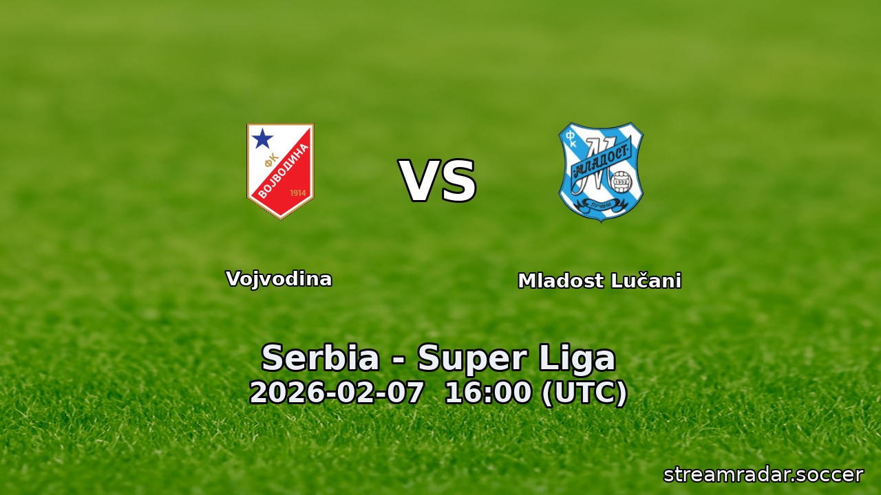 Vojvodina vs Mladost Lučani