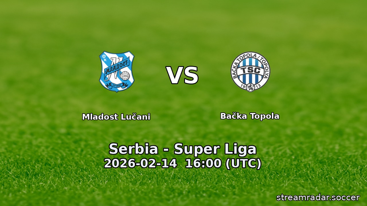 Mladost Lučani vs Bačka Topola