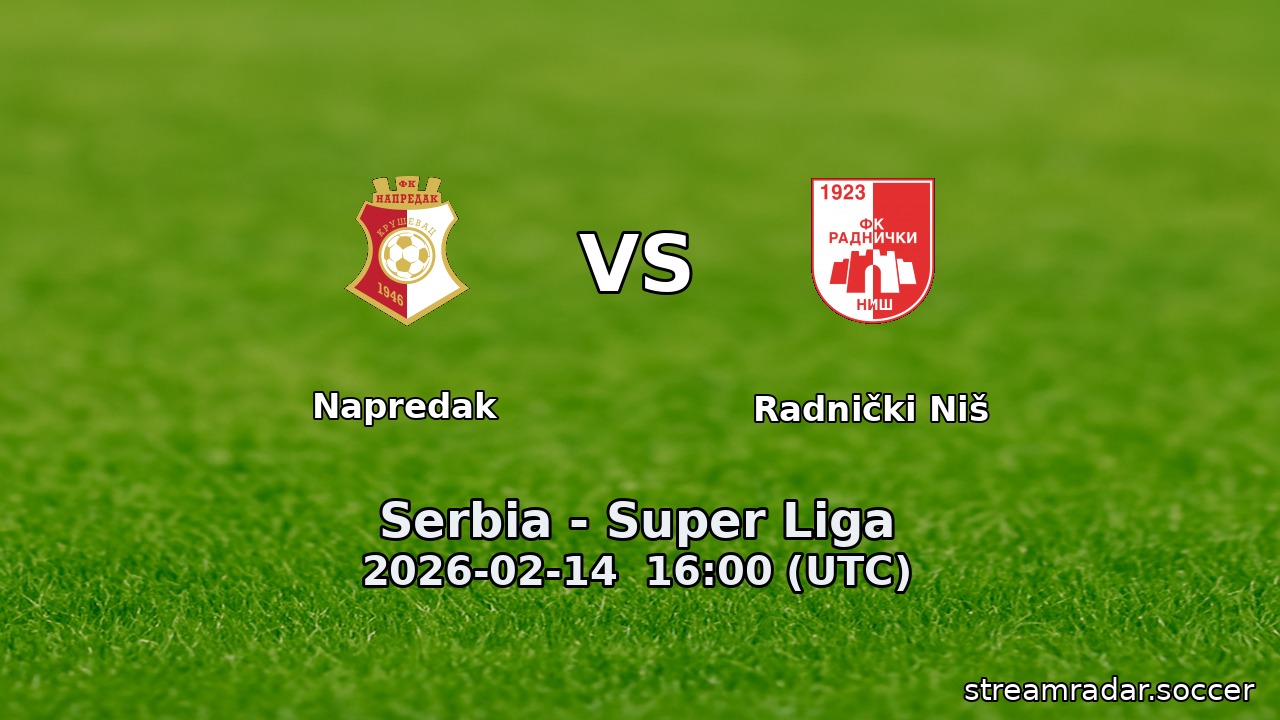 Napredak vs Radnički Niš