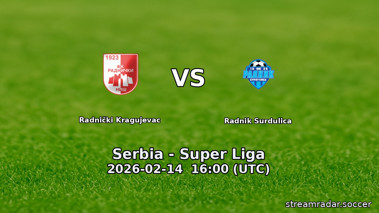 Radnički Kragujevac vs Radnik Surdulica