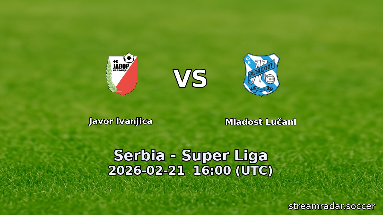 Javor Ivanjica vs Mladost Lučani