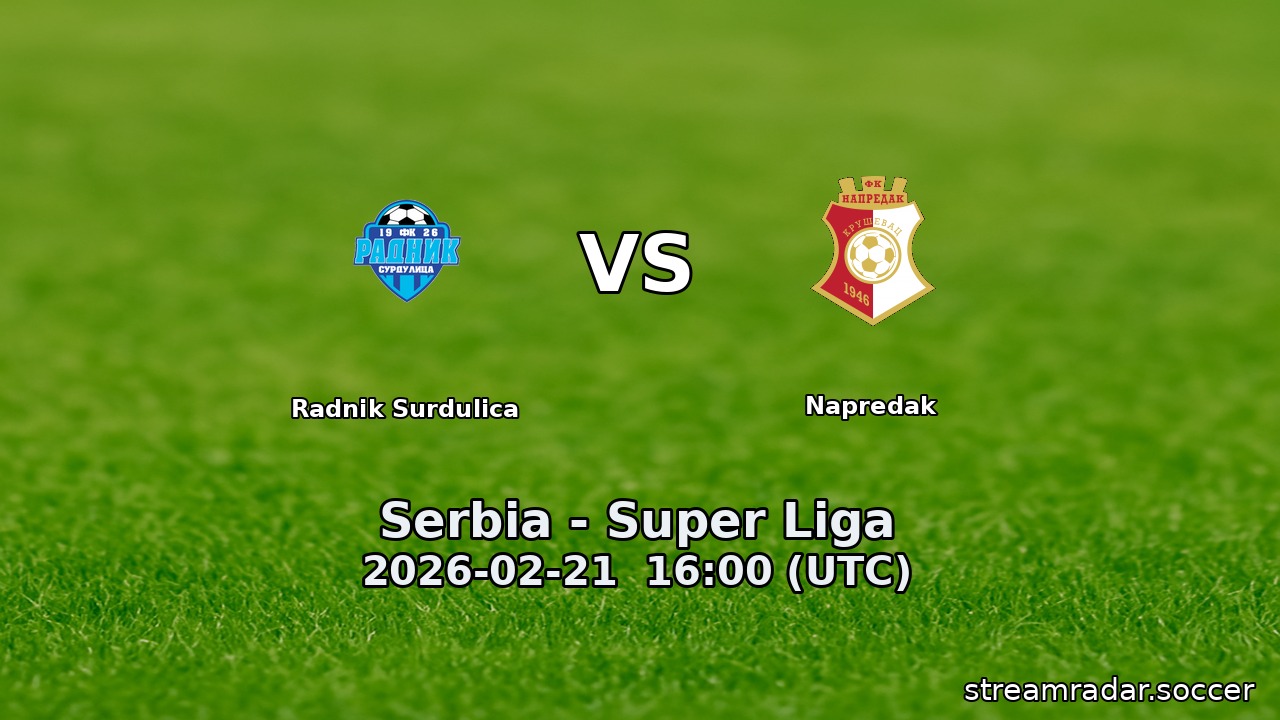Radnik Surdulica vs Napredak