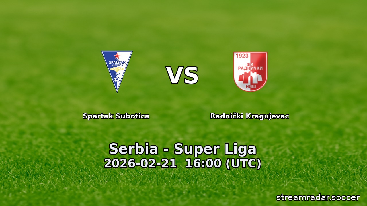 Spartak Subotica vs Radnički Kragujevac
