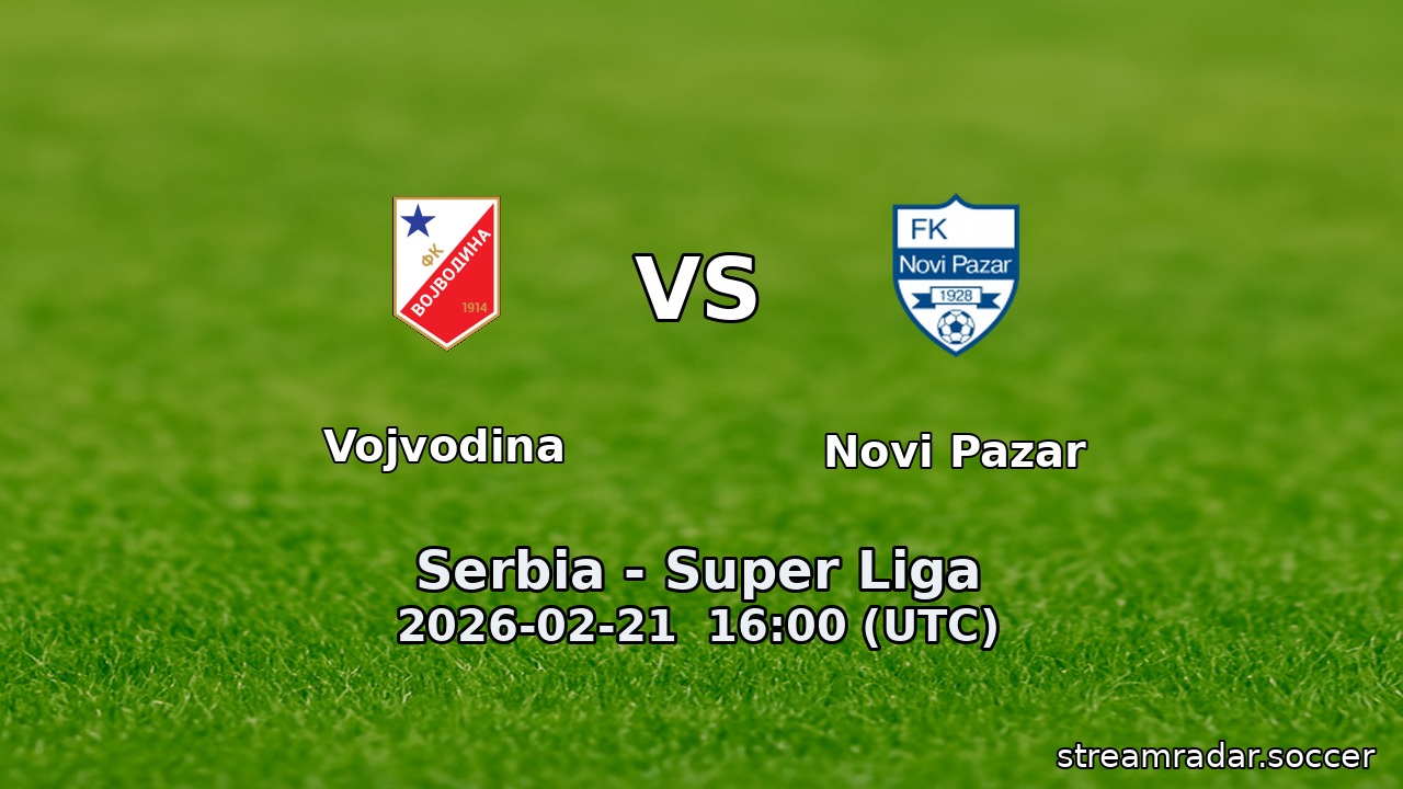 Vojvodina vs Novi Pazar
