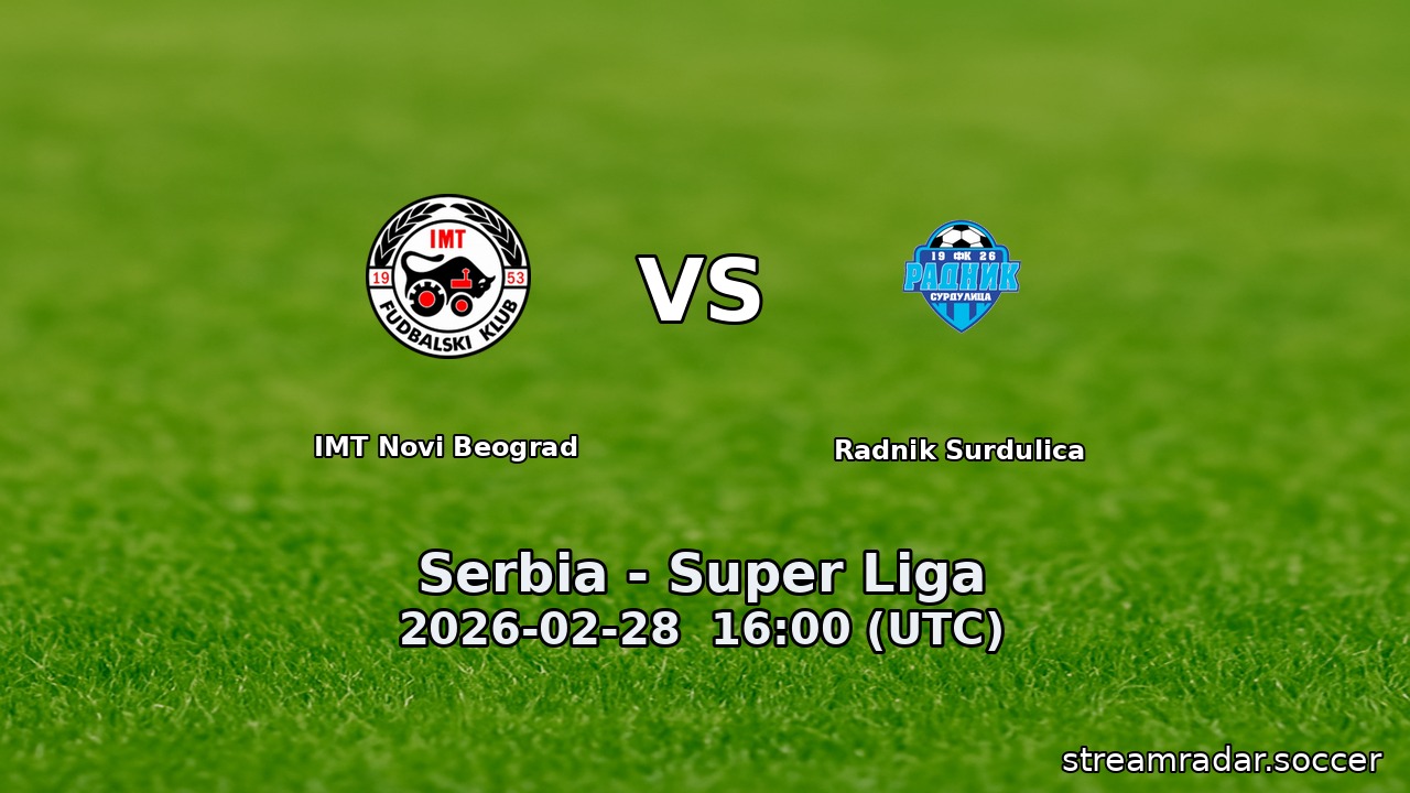IMT Novi Beograd vs Radnik Surdulica