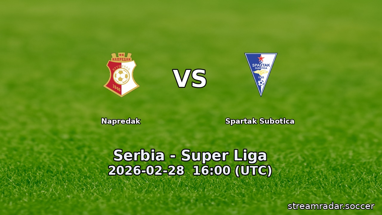 Napredak vs Spartak Subotica
