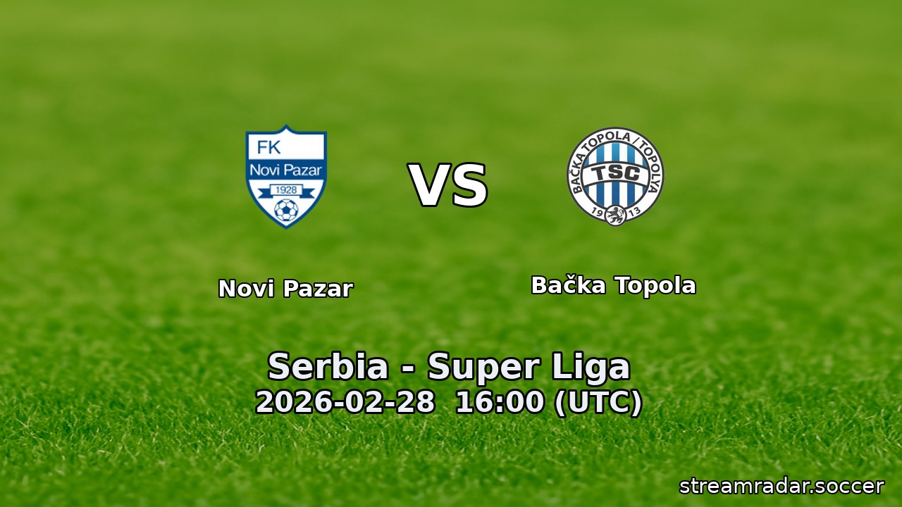 Novi Pazar vs Bačka Topola
