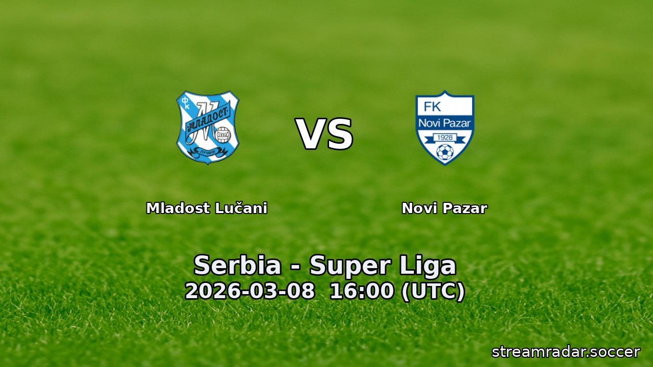 Mladost Lučani vs Novi Pazar