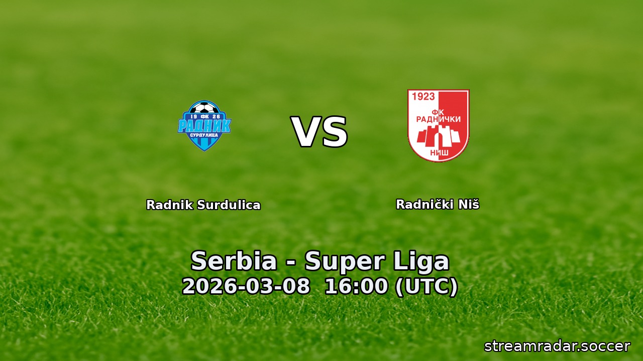 Radnik Surdulica vs Radnički Niš