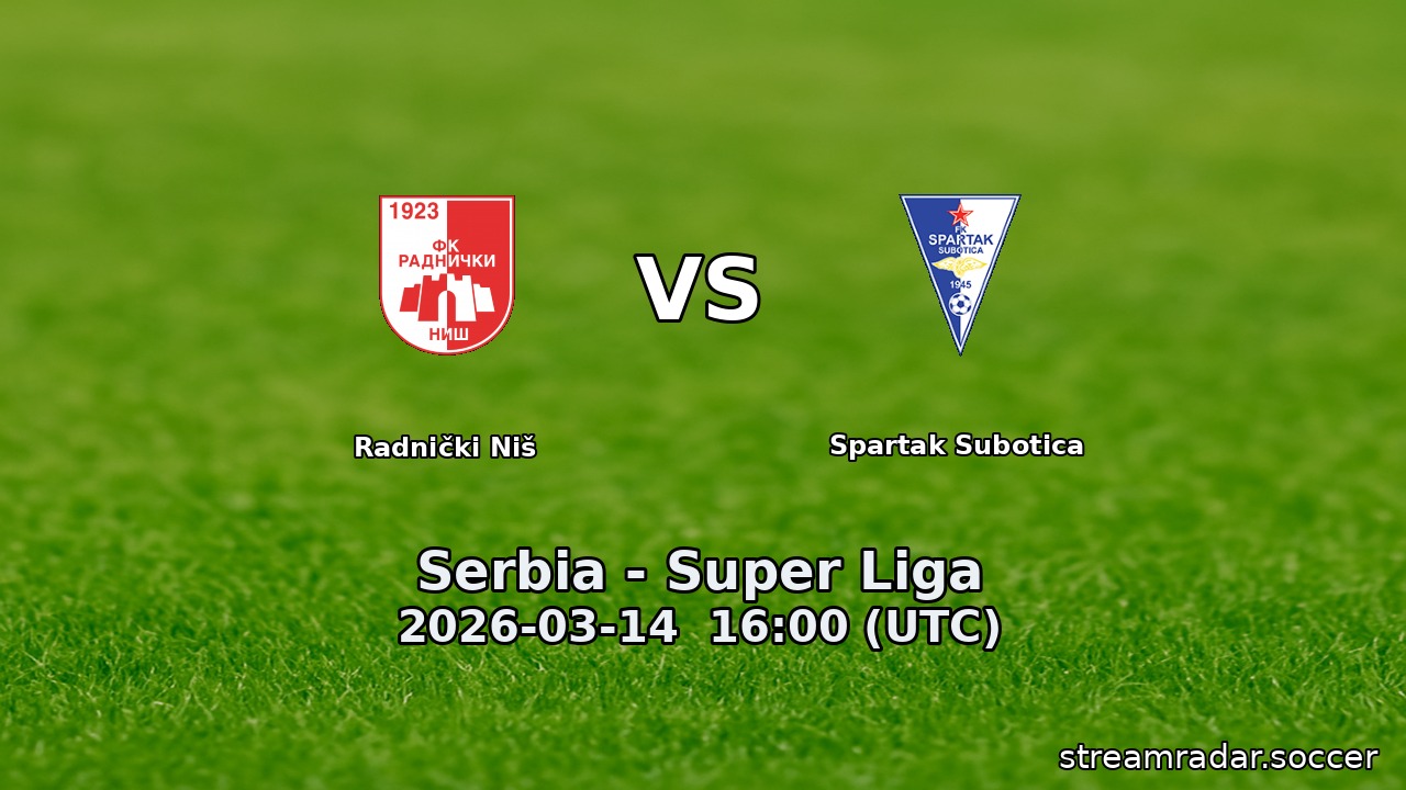 Radnički Niš vs Spartak Subotica