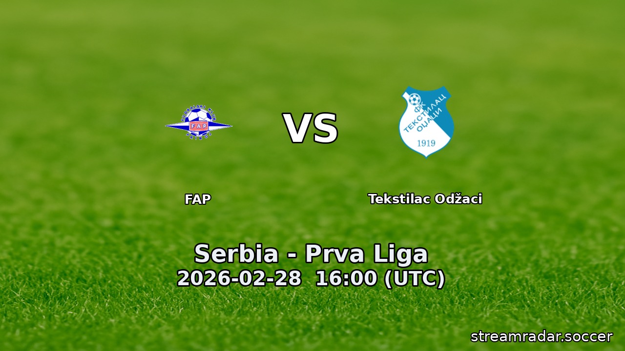 FAP vs Tekstilac Odžaci
